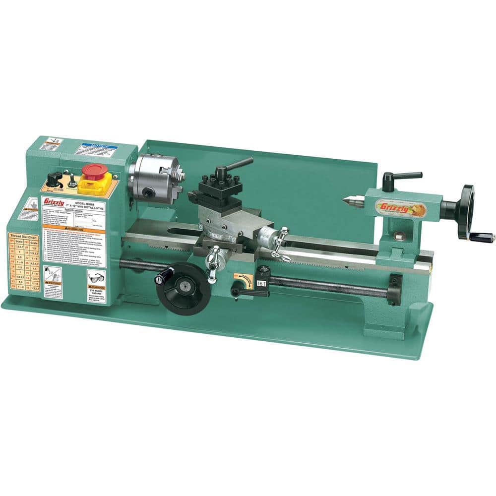Grizzly Industrial in. x 12 in. Mini Metal Lathe G8688 The Home Depot