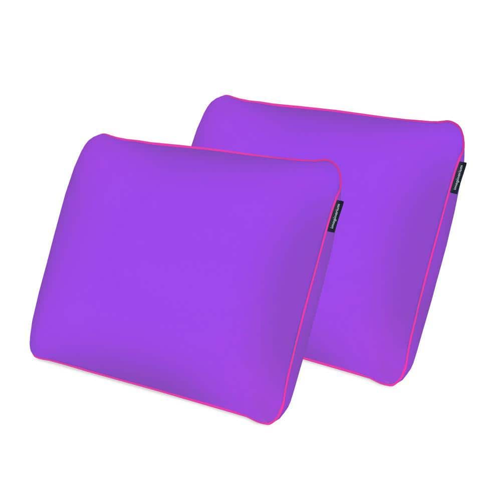 Standard All Position Memory Foam with Cool-to-the-Touch Cover - Galactic Purple (Set of 2)
