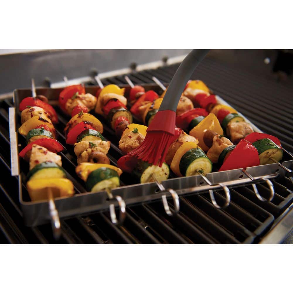 Stainless Steel Folding Kebab Rack with Skewers