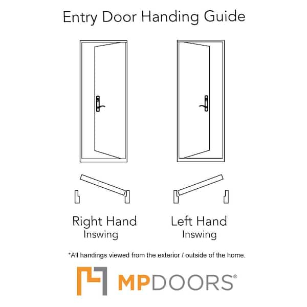 MP Doors 36 in. x 80 in. Smooth White Right-Hand Inswing 3-Lite LowE Classic Craftsman Finished Fiberglass Prehung Front Door