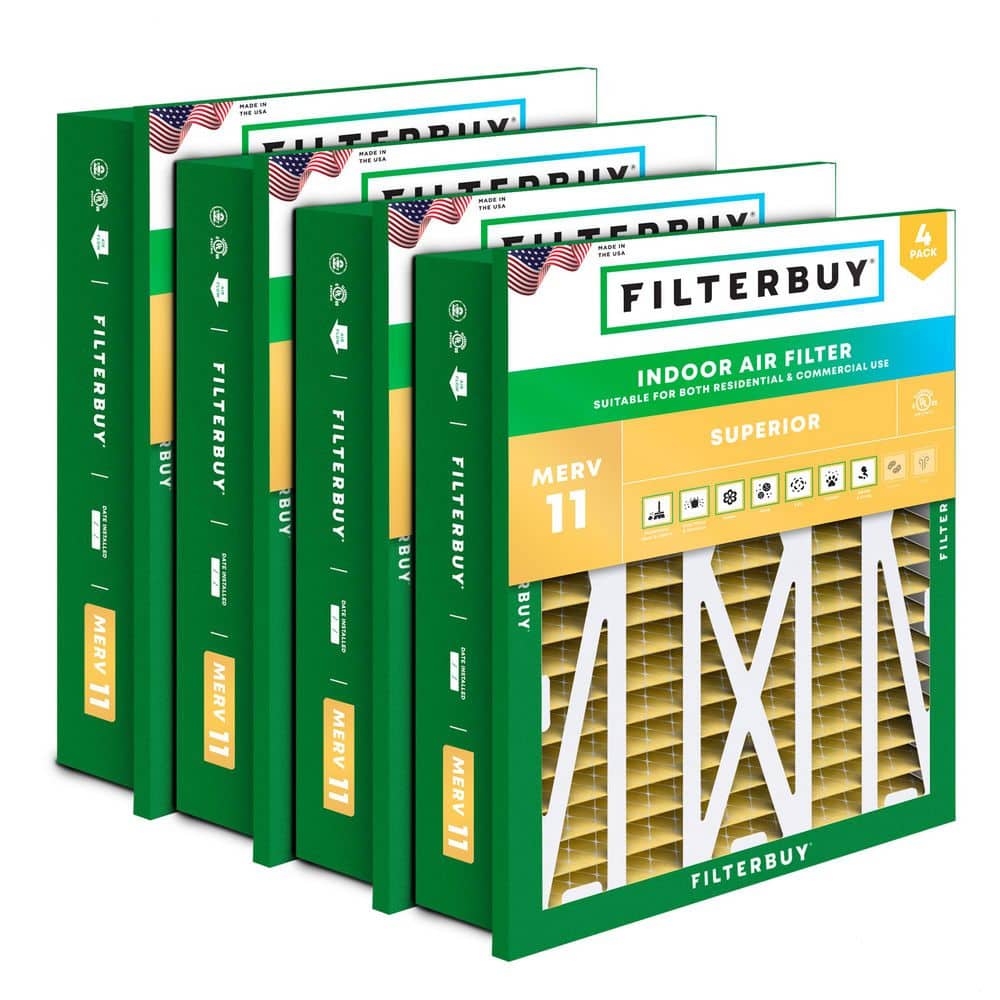 20 in. x 20 in. x 5 in. MERV 11 (FPR 7) Allergen Defense Pleated HVAC Furnace Air Filters for Honeywell Grille (4-Pack) price history on PriceWatchPro