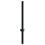 2-1/4 in. x 2-1/2 in. x 4 ft. Green Steel Fence U Post with Anchor Plate