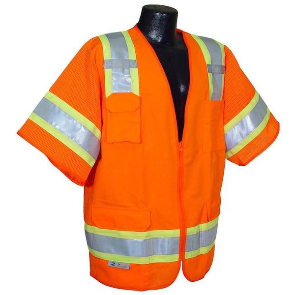 Radians Class 3 Extra Large Orange 2-Tone Surveyor Safety Vest