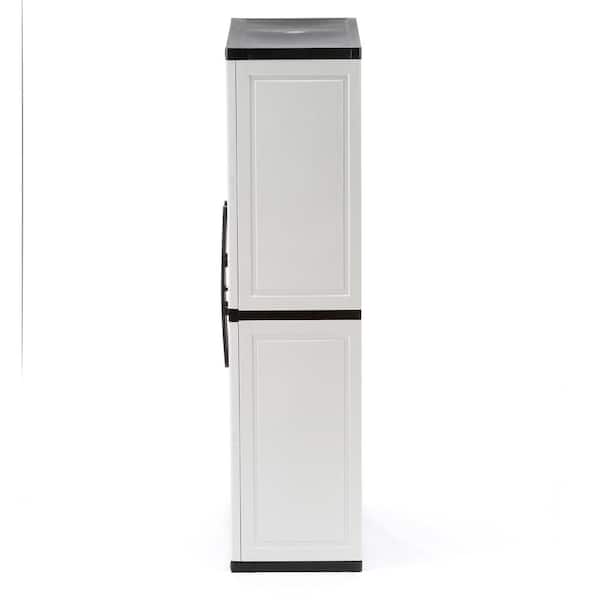 HDX 221872 Plastic Freestanding Garage Cabinet in Gray (35 in. W x 71 in. H x 18 in. D) - 3