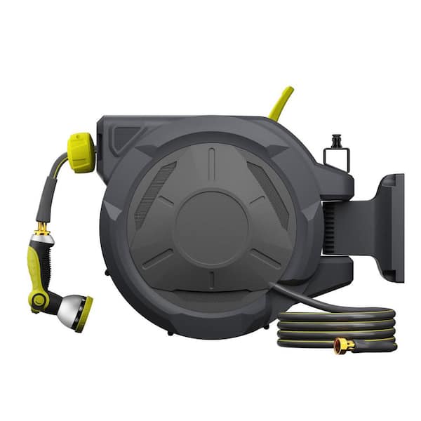 Hose Reel-1/2 in. 115 ft. Included Leader Hose Green