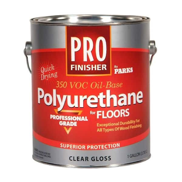 Rust-Oleum Parks Pro Finisher 1 gal. Clear Gloss 350 VOC Oil-Based Polyurethane for Floors (4-Pack)