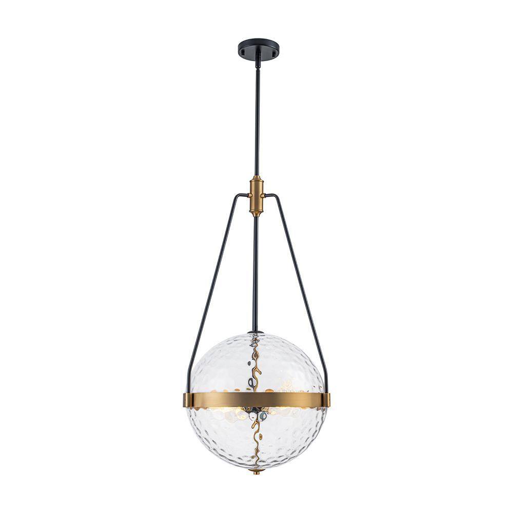 Halo Cage 17.7 in. 1-Light Vintage Gold Cage Pendant with Opal Glass Globe Shade price history on PriceWatchPro