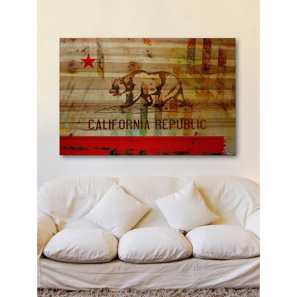 Unbranded 12 in. H x 18 in. W "Cali" by Parvez Taj Printed Natural Pine Wood Wall Art