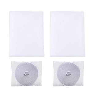60 in. x 80 in. White DIY Self-Adhesive Window Screen Netting Mesh, Insect Screen Roll, 2-Pack