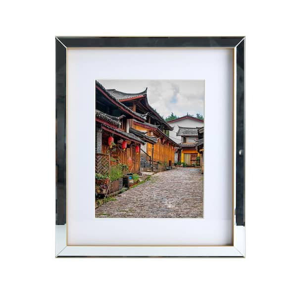 Mikasa 13 x 15 in. Mirrored Gold Matted Picture Frame, -8 x 10 in. with mat