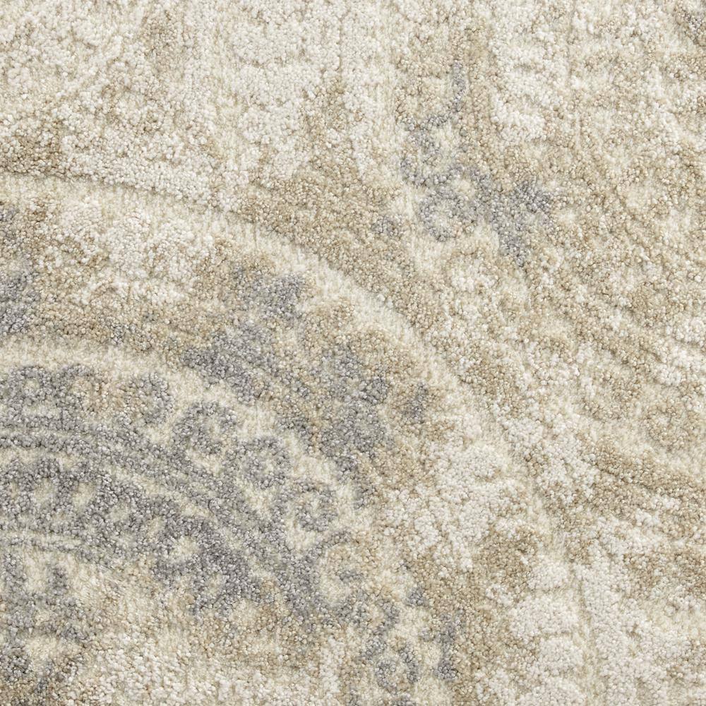 Spiral Medallion 5 ft. x 7 ft. Gray Geometric Area Rug - thumbnail 6