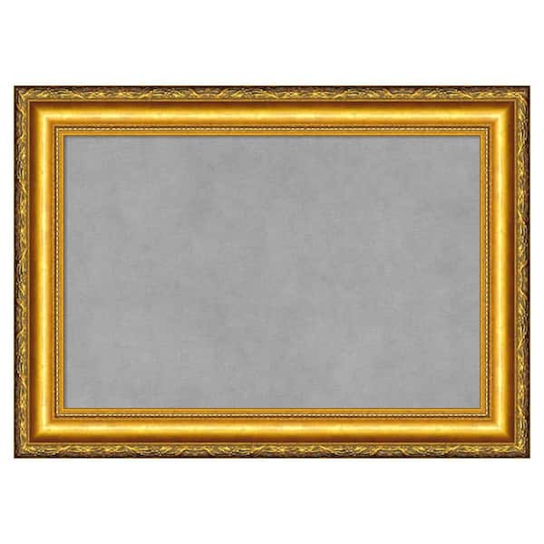 Amanti Art Colonial Embossed Gold 22 in. x 16 in. Framed Magnetic Board