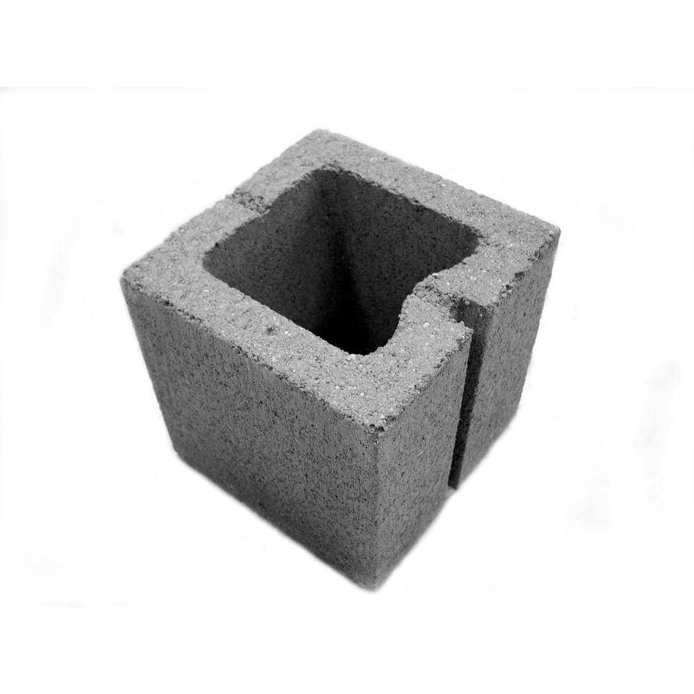 Premier Concrete 8in x 8in x 8in LW Half Block 192567 - The Home Depot