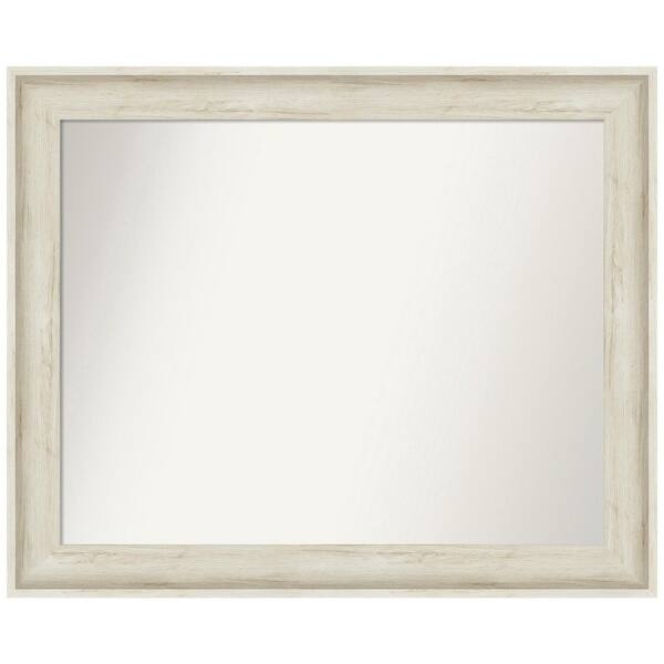 Amanti Art Regal Birch Cream 32.75 in. x 26.75 in. Non-Beveled Traditional Rectangle Framed Wall Mirror in Cream