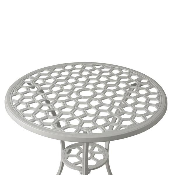 White cast aluminium online bistro set