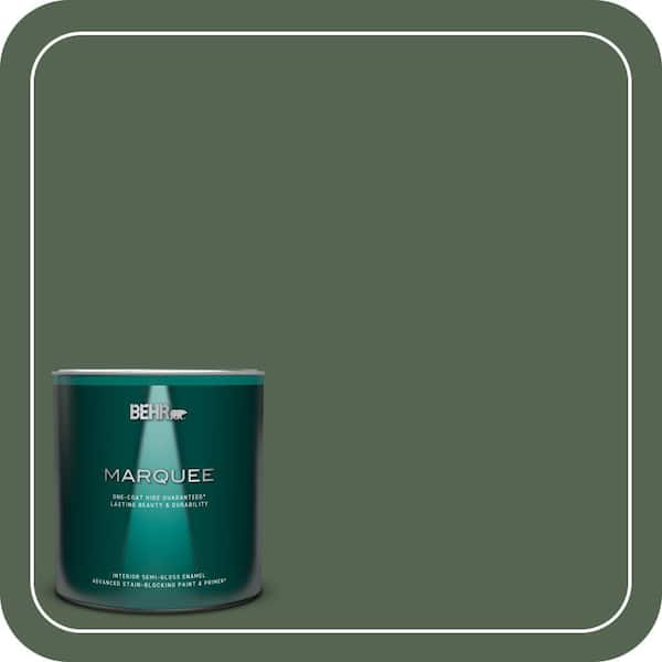 BEHR MARQUEE 1 qt. Home Decorators Collection #HDC-WR15-11 Deep Emerald Semi-Gloss Enamel Interior Paint & Primer