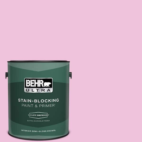 BEHR ULTRA 1 gal. #P120-1 Starlet Pink Extra Durable Semi-Gloss Enamel Interior Paint & Primer