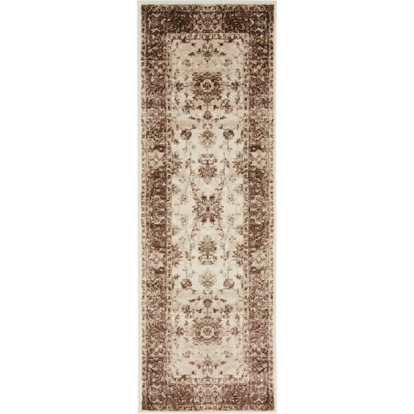 Unique Loom Rushmore Lincoln Ivory 2' 0 x 6' 0 Runner Rug