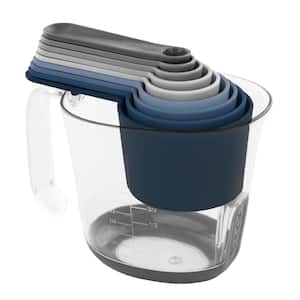 Magnetic Nested Measuring Cup Set System in Blue
