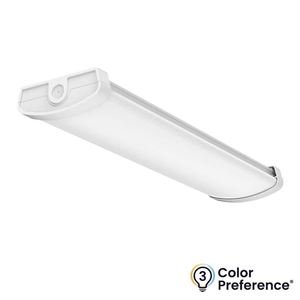 24 in. x 6 in. White Commercial LED Wrap Light Fixture 120-277V 3500K 4000K 5000K Lumen Boost Dimmable Warehouse Light price history on PriceWatchPro