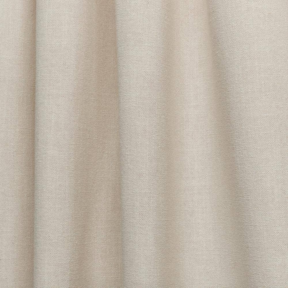 Natural Cotton Blend Light Filtering Tab Top Curtain Panels