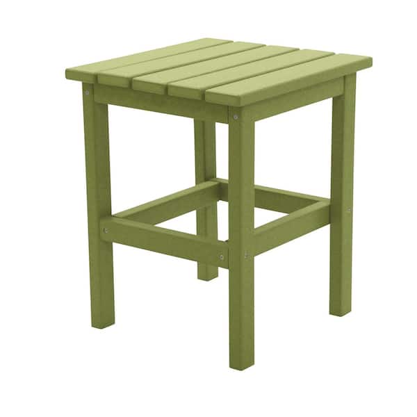 DUROGREEN Icon Lime Square Plastic Outdoor Side Table
