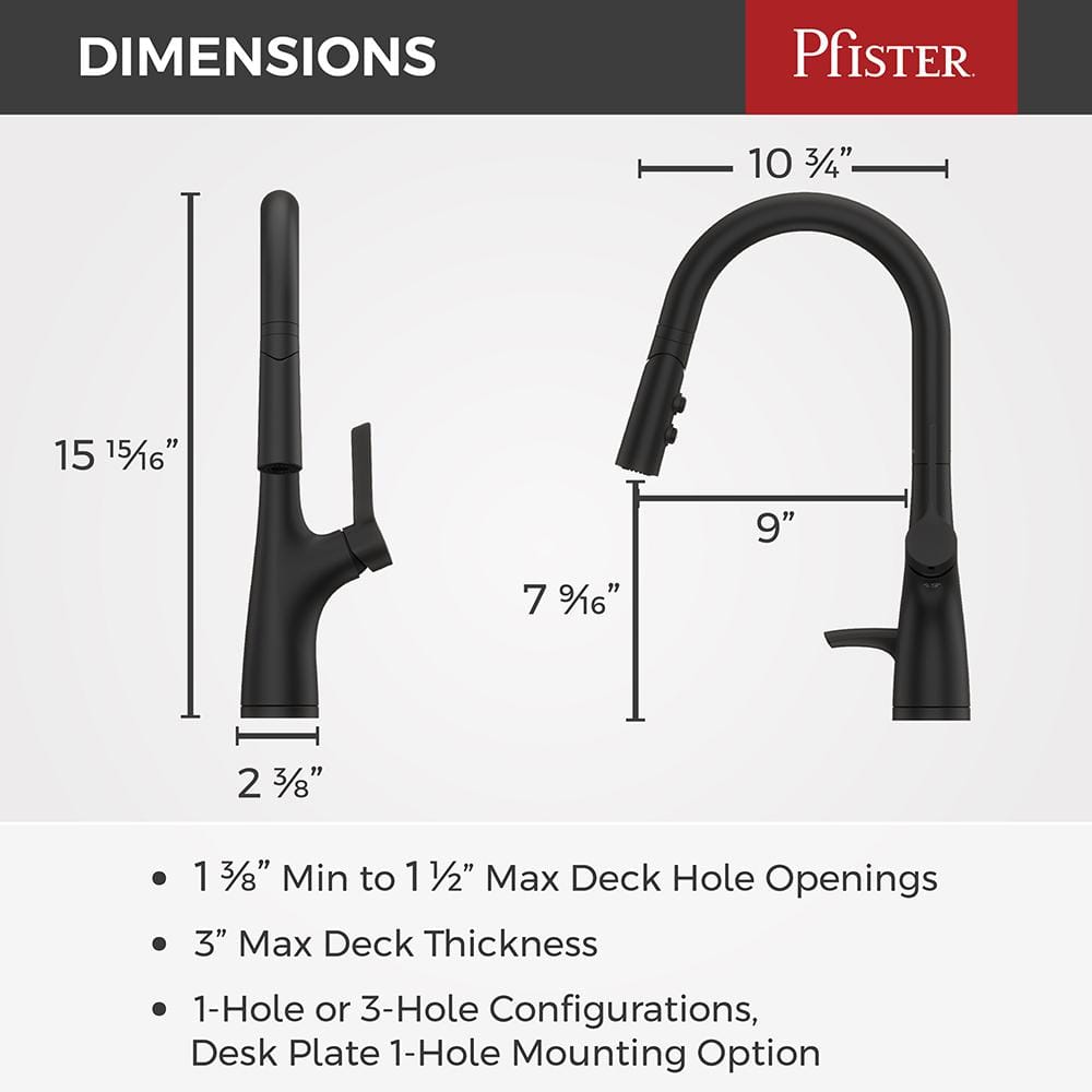 Ceylon Matte Black Stainless Steel Pull-Down Kitchen Faucet