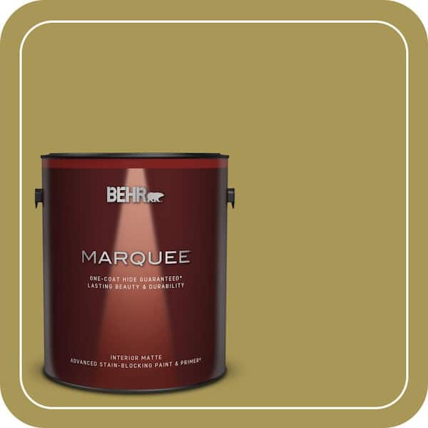 BEHR MARQUEE 1 gal. #390D-6 Spring Moss Matte Interior Paint & Primer