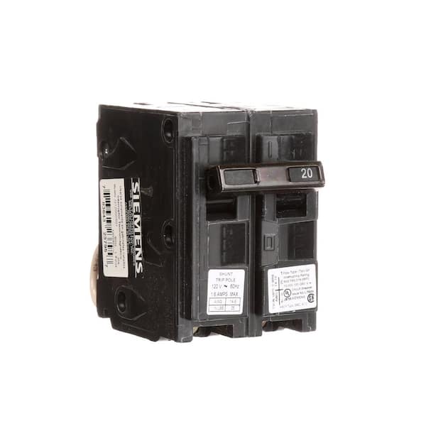 Siemens 20 Amp 1-Pole 10 kA Type QP with Shunt Trip Circuit Breaker