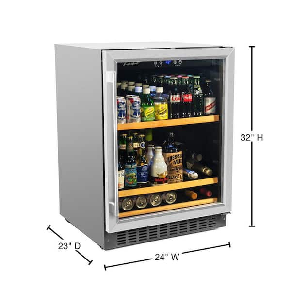 178 Can Stainless Steel Built In Compressor Beverage Cooler