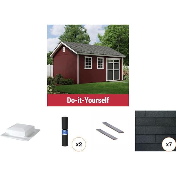 Metal Ramps, Roofing Shingles (33.33 sq. ft.), Shed (12 ft. x 16 ft.), Skylight and Felt Roof Protection Combo