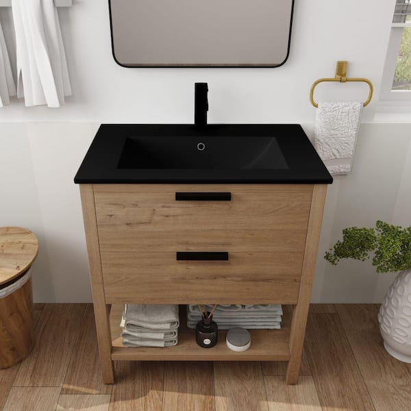 Xspracer Victoria 30 in. W x 18 in. D x 34 in. H Freestanding Modern Design Single Sink Bath Vanity with Top and Cabinet in Wood