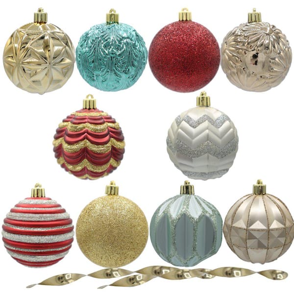 Home Accents Holiday Sugarplum Knoll 80 mm Assorted Ornament (75-Count)
