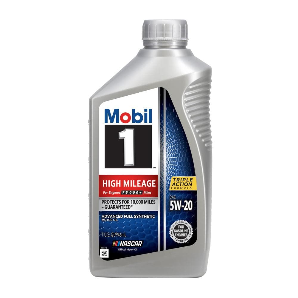 Mobil 1 32 oz. High Mileage 5W-20 Motor Oil 120455 - The Home Depot