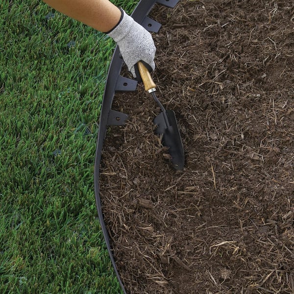 Vigoro 100 ft. x 3 in. Black Plastic Landscape No-Dig Edging Tall