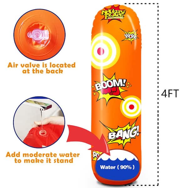 Sac De Frappe Gonflable 4 Pieds - Autoportant Pour Enfants - Anti-stress Et Jeu Physique - Pour Intérieur/extérieur