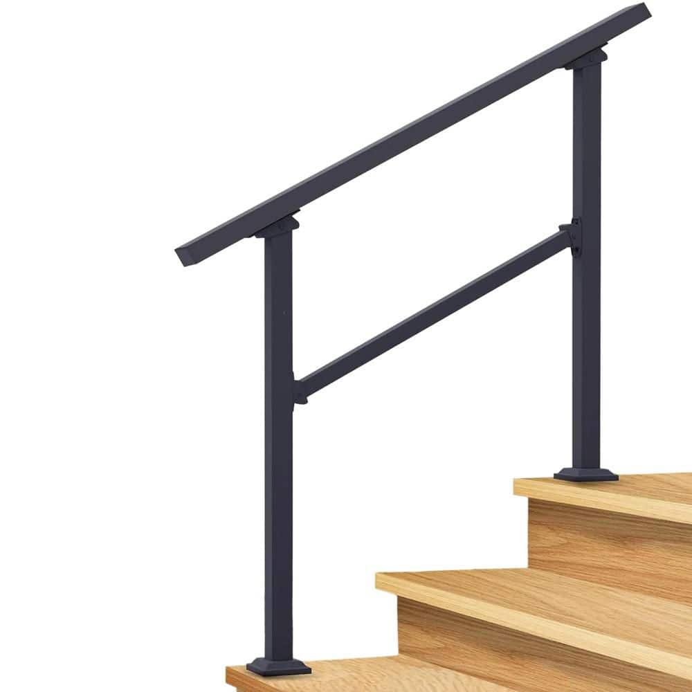 3 Step Handrail, 36 in. x 26.5 in., Black Powder-Coated, Wrought Iron Stair Railing Kit price history on PriceWatchPro