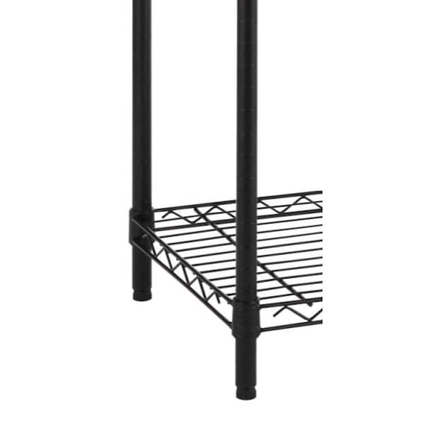 HDX 3-Tier Steel Wire Shelving Unit in Black (24 in. W x 30 in. H x 14 in.  D) EH-WSTHDUS-006B - The Home Depot