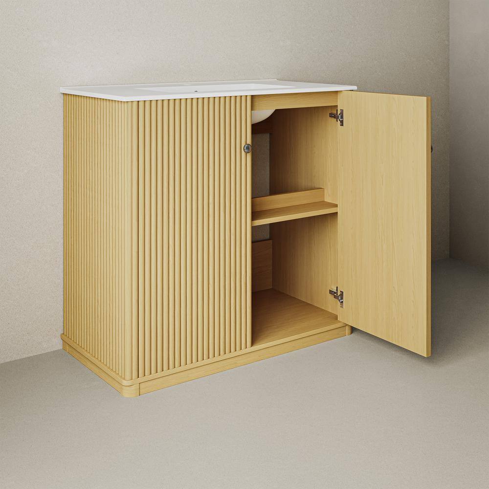 Lafayette Natural Oak 36" Freestanding Bathroom Vanity
