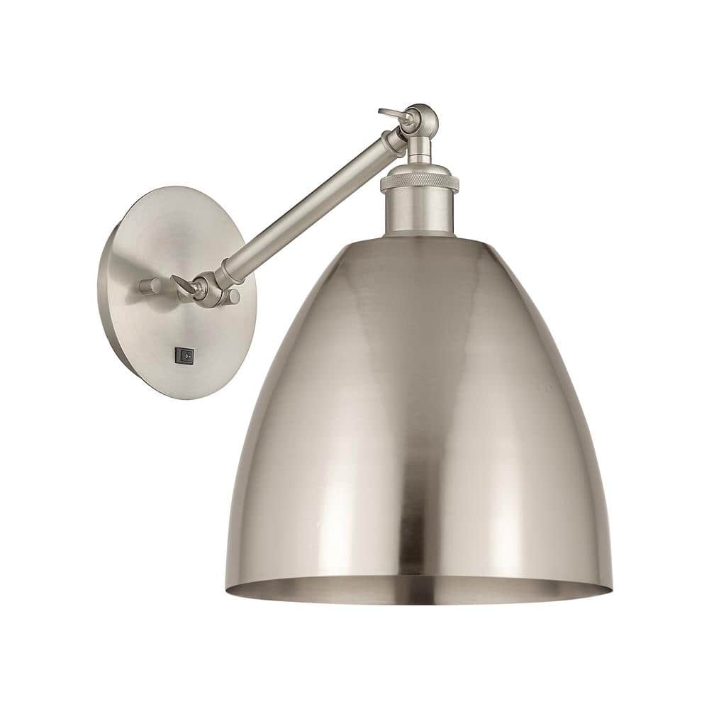 Ballston 1-Light Satin Nickel Wall Sconce with Nickel Metal Shade price history on PriceWatchPro