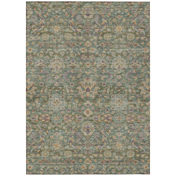 Chantille Machine Washable Indoor/Outdoor Abstract ACN2485 Basil 5 ft. x 7 ft. 6 in. Area Rug