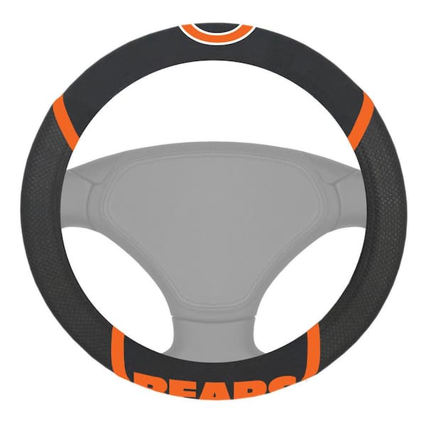 FANMATS NFL - Chicago Bears Embroidered Steering Wheel Cover in Black - 15in. Diameter
