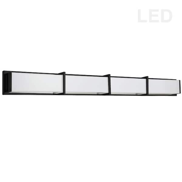 Dainolite Winston 1-Light 46.25 in. Matte Black LED Vanity Light Bar with Ambient Light