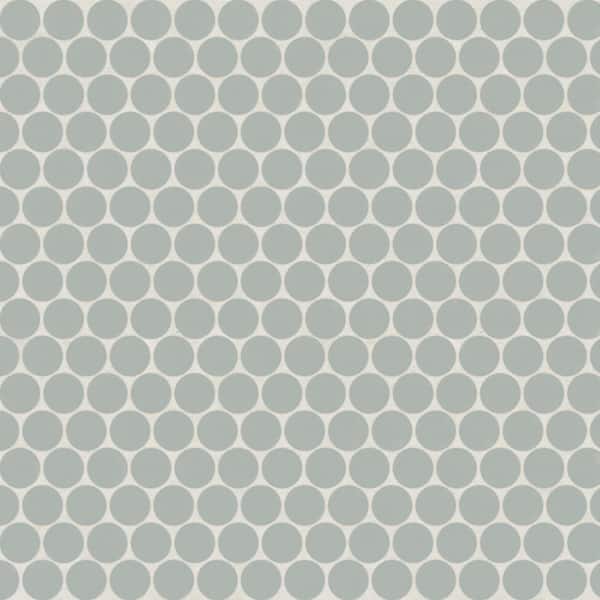 Marin 3/4 in. Penny Round Matte Porcelain Mosaic in Aloe Green (9.87 sq. ft. /Case)