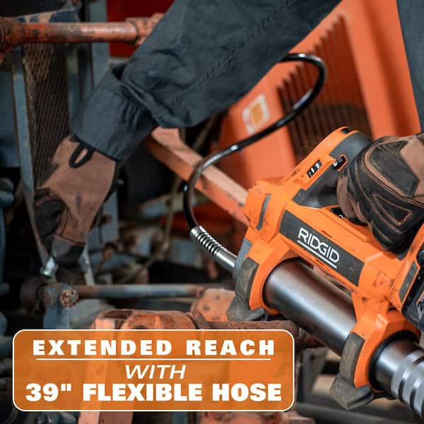 RIDGID - 18V Cordless Grease Gun Kit with (1) 2.0 Ah Battery and Charger