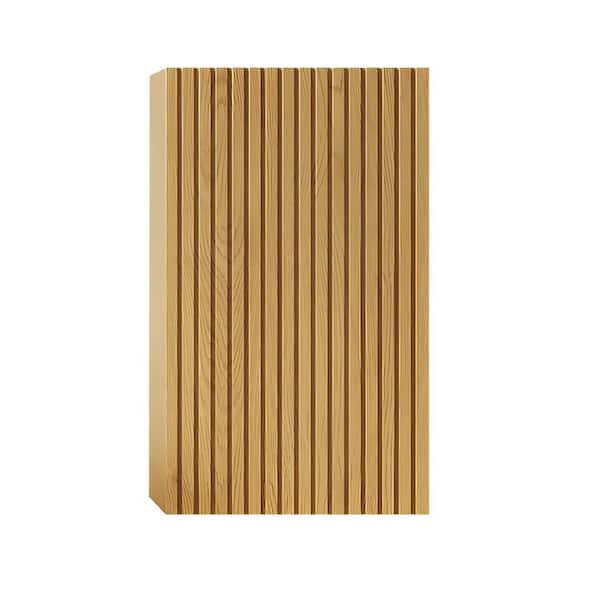 Wood 1-Shelf Wall Mounted Cabinet in Oak, Narrow Storage Cabinet with Door (13.78 in. W x 23.62 in. H x 11.81 in. D)