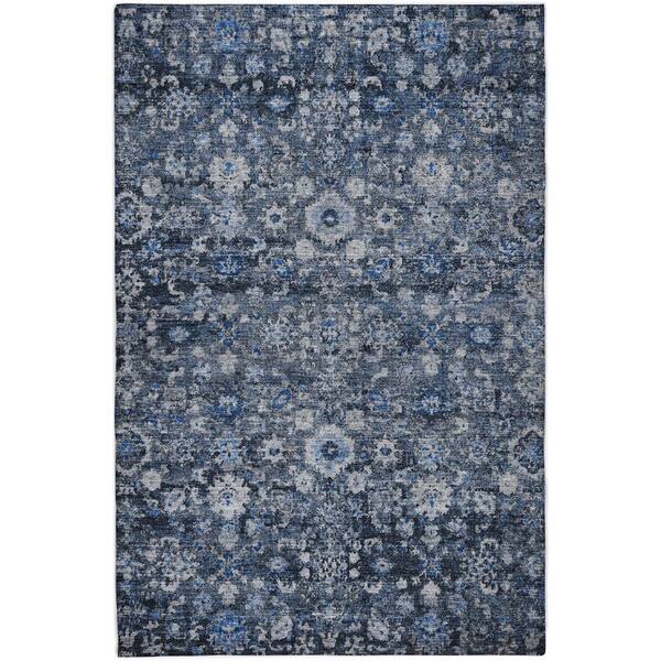 Dream Shag Premium Machine Washable Abstract ADS651 Blue 9 ft. x 12 ft. Area Rug