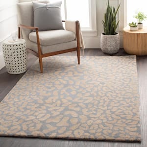 Sarah Pale Blue 4 ft. x 4 ft. Round Area Rug