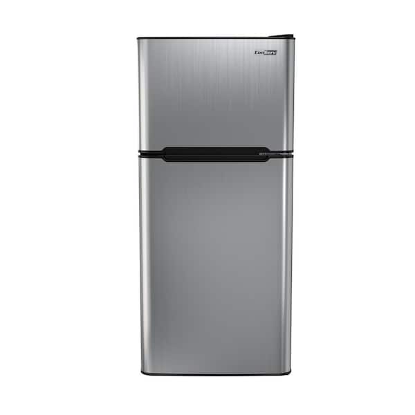 19 in. 4.5 cu .ft. 110V Compact 2-Door Refrigerator in Stainless with Reversible Door