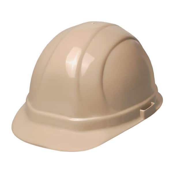 ERB Omega II 6 Point Nylon Suspension Slide-Lock Cap Hard Hat in Beige